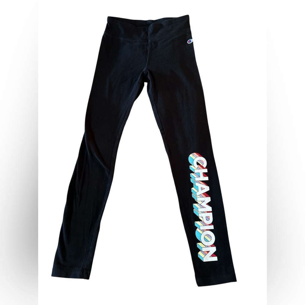 Girls Champion Kids Black Leggings Size S
